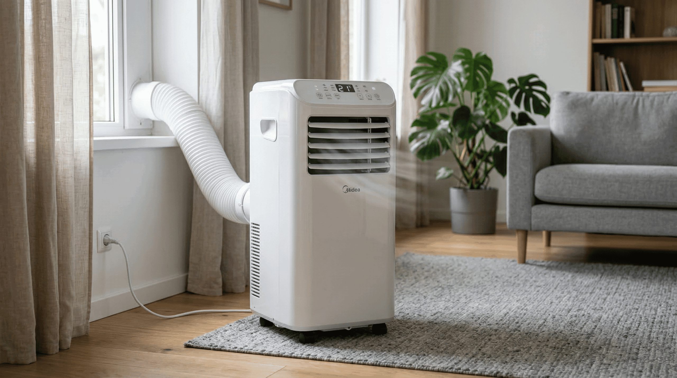 ar condicionado portátil funcionando